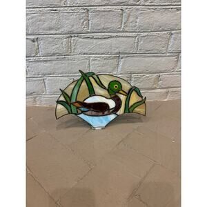 Vintage 60S 70S Handmade Stained Glass Sun Catcher Decoy Duck